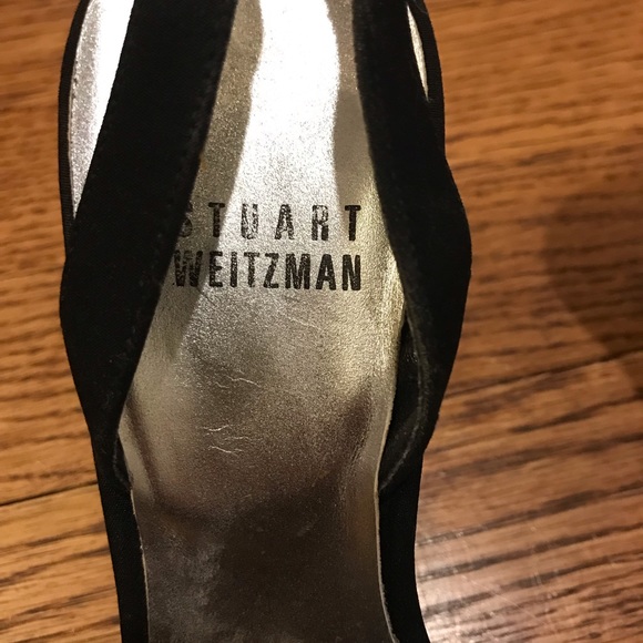 Stuart Weitzman Black Satin Heels - Picture 3 of 5
